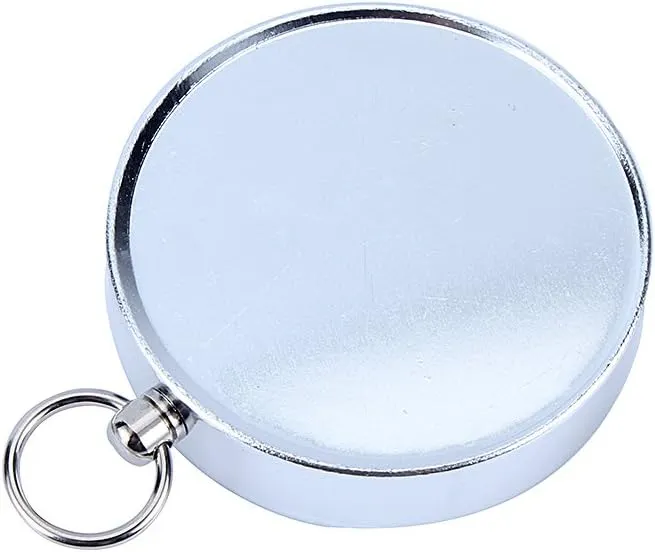 Small Compass for Hiking,Compass Small,Navigation Compass Hiking,Working Compass Necklace for Outdoor Camping Hiking Sports for Navigation Silver Portable Pocket Compass