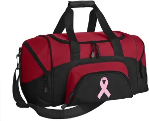 SMALL Pink Ribbon Travel Bag Pink Ribbon Gym Bag