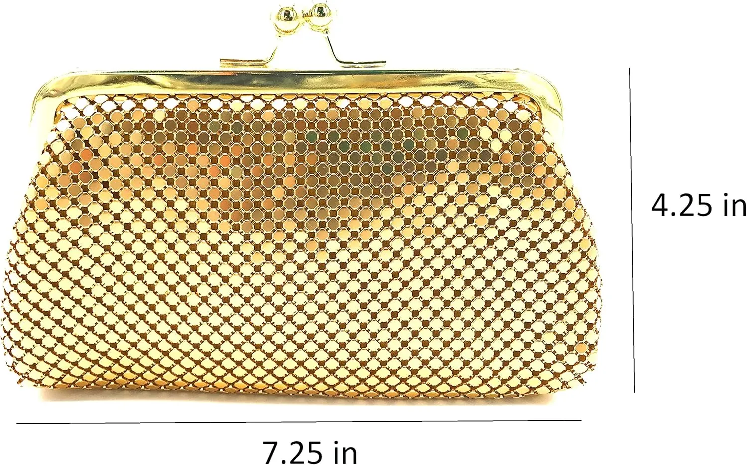 Small Women Clutch Metal Mesh Evening Purse for Party prom Wedding