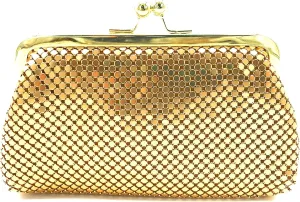 Small Women Clutch Metal Mesh Evening Purse for Party prom Wedding
