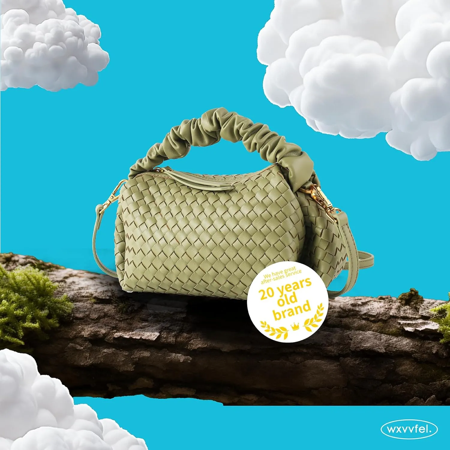 Small Woven Purses, Designer Crossbody Bags for Women Vegan Leather Bags Evening Woven Handbag Clutch