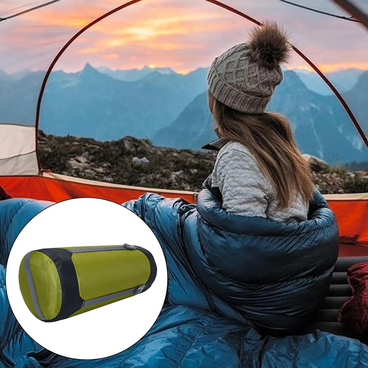 Space Saving Compression Bag Durability Waterproofed Outdoor Compression Bag for Backpacking and Travels