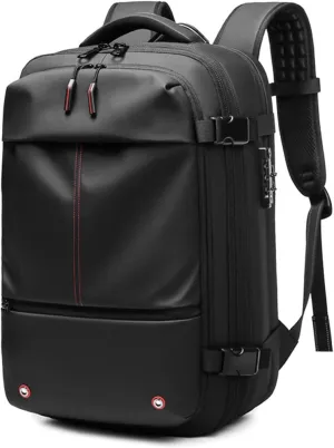 Spacevacpro Backpack, Expandable Multifunctional Large Capacity, Travel Backpack With Vacuum Water Resistant (Black)