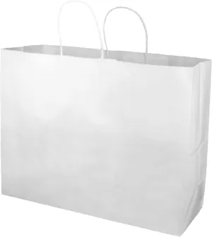 SSWBasics Large Paper Bags with Handles - White Kraft Shopping Bags, Case of 100, Ideal for Retail and Gifting, Bulk Packaging