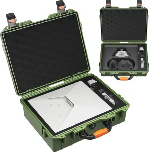 Starlink Mini Case Hard Shell Travel Bag for Starlink Mini Green Waterproof Shockproof Storage Box Portable for Starlink Mini Accessories Carrying