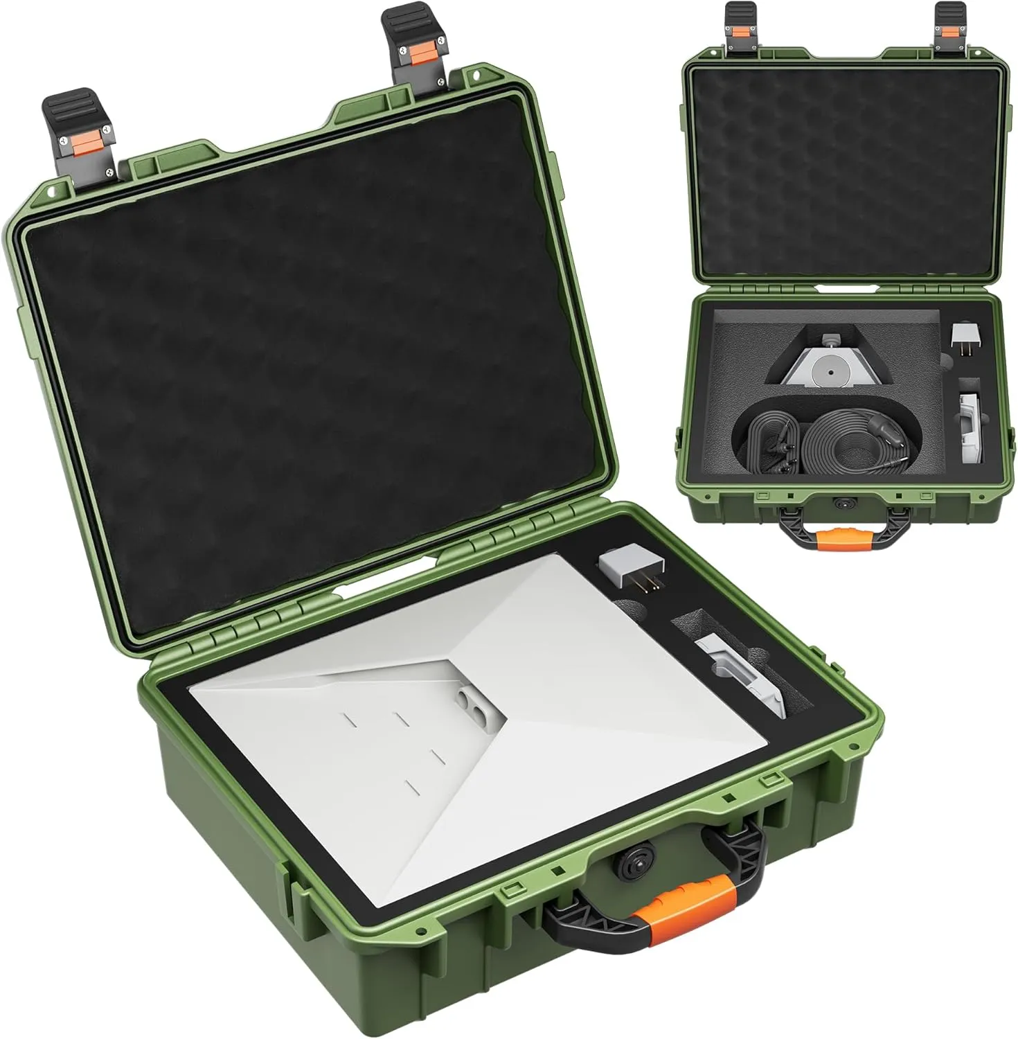Starlink Mini Case Hard Shell Travel Bag for Starlink Mini Green Waterproof Shockproof Storage Box Portable for Starlink Mini Accessories Carrying