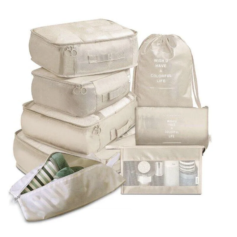 Storage Bags 8PCS Nylon 7Colours
