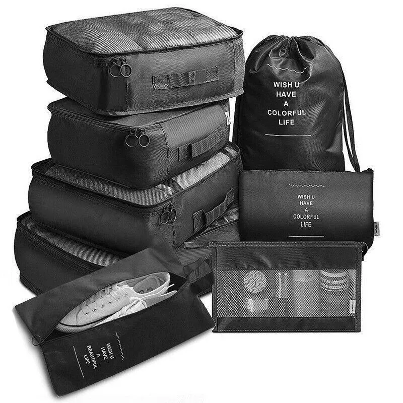 Storage Bags 8PCS Nylon 7Colours