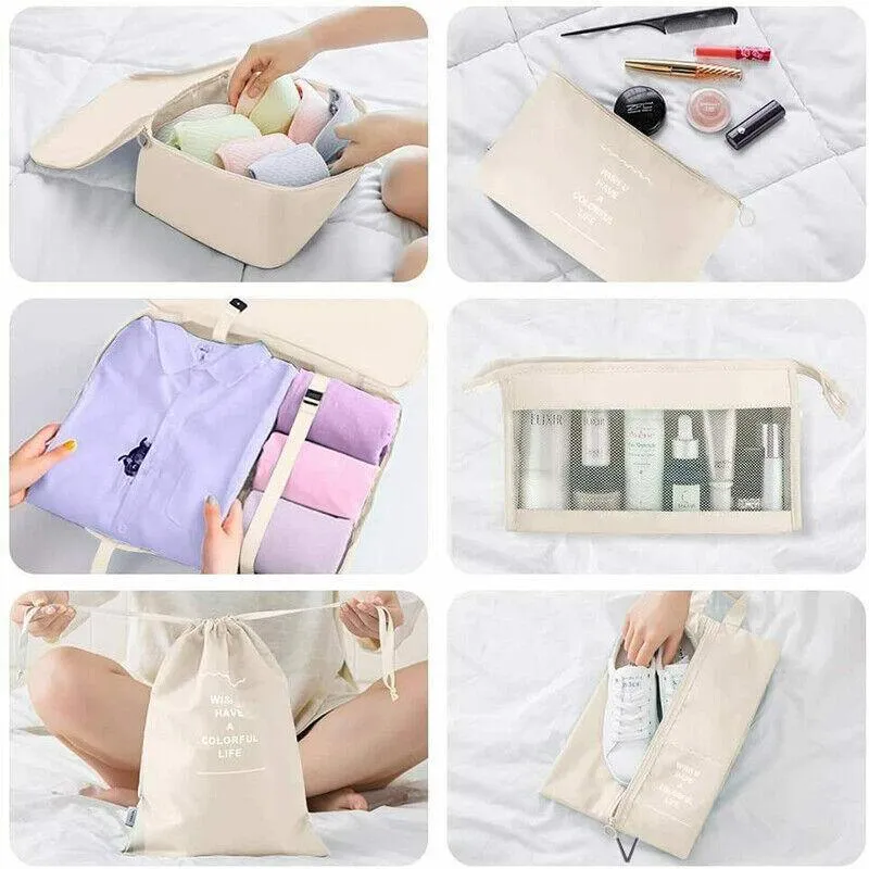 Storage Bags 8PCS Nylon 7Colours