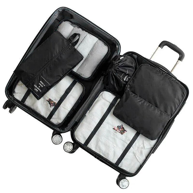 Storage Bags 8PCS Nylon 7Colours