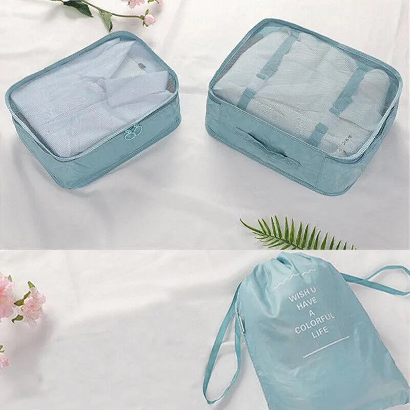 Storage Bags 8PCS Nylon 7Colours