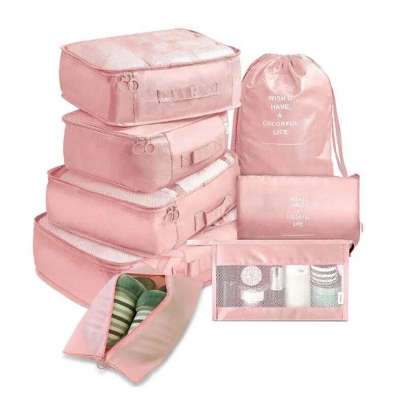 Storage Bags 8PCS Nylon 7Colours