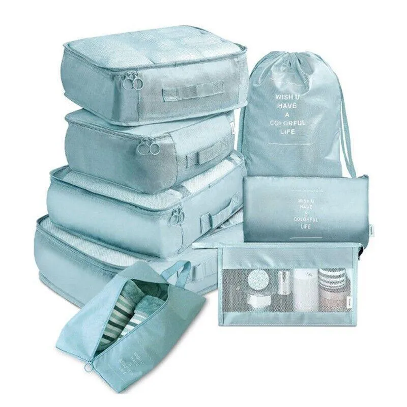 Storage Bags 8PCS Nylon 7Colours