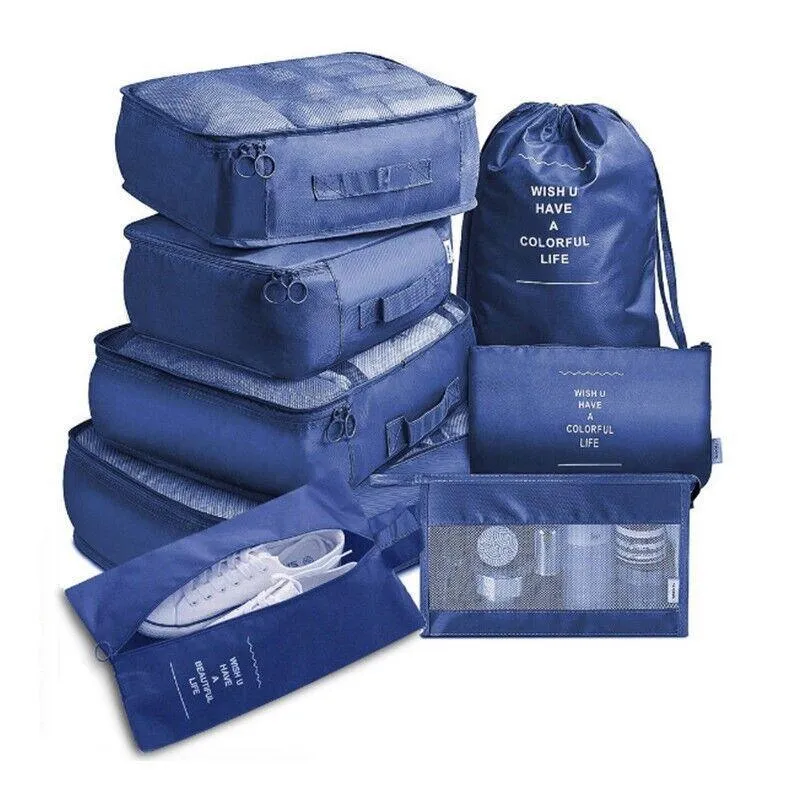 Storage Bags 8PCS Nylon 7Colours