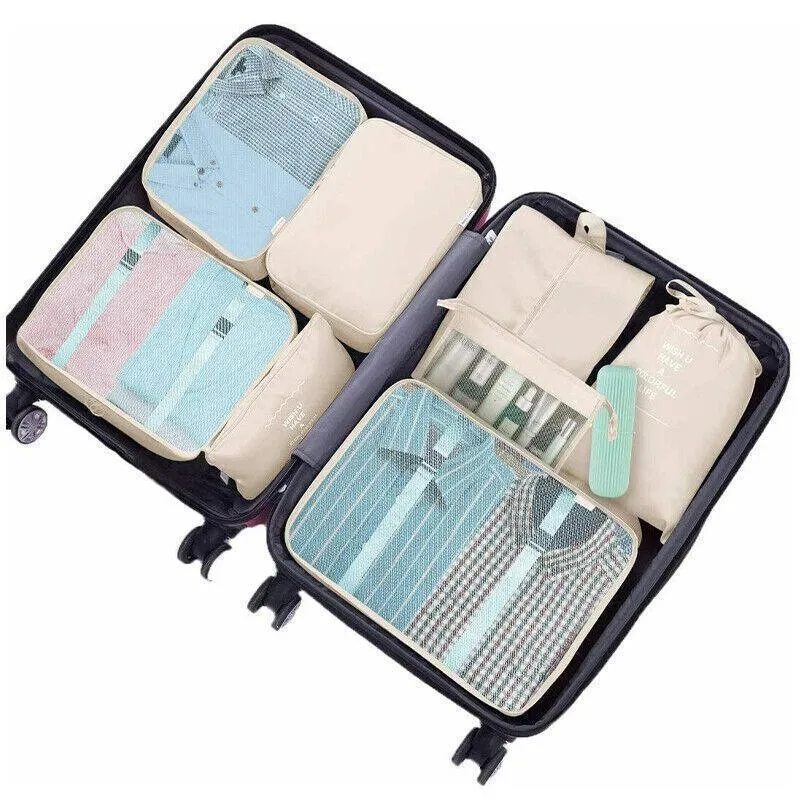 Storage Bags 8PCS Nylon 7Colours