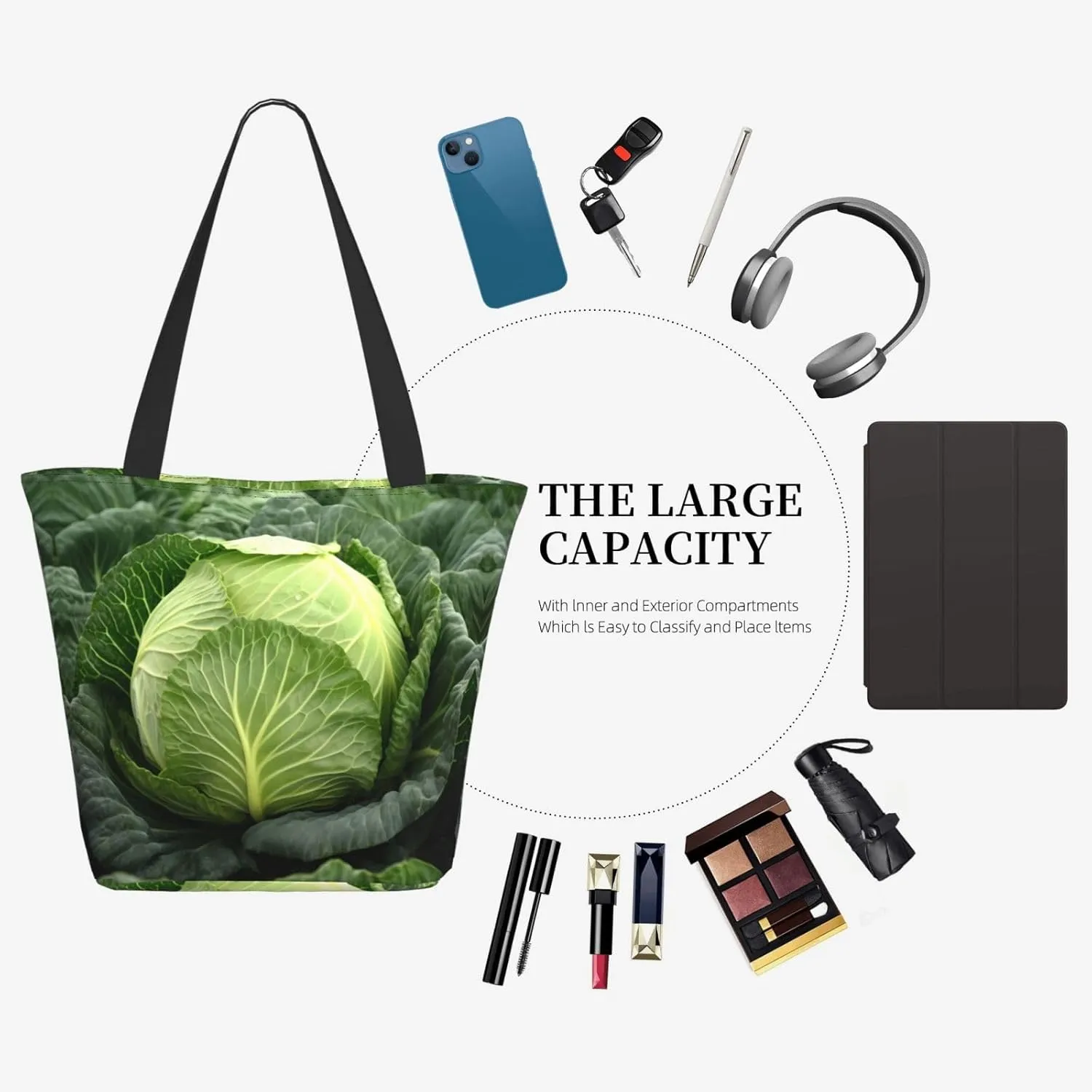 Strawberry Printed Fashionable Large Handbag And Shoulder Bag, Suitable For Various Daily Use