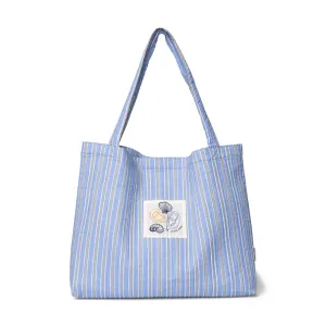 Studio Noos tote bag 'Cotton Striped' Serenity