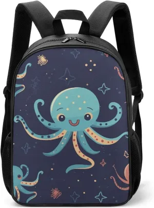 Stylish Backpack, Cartoon Octopus Print Durable Backpack Travel Backpack Hiking Backpack Ergonomic Backpack Comfortable Backpack