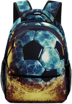 Stylish Backpack, Cool Soccer Ball Print Durable Backpack Travel Backpack Hiking Backpack Ergonomic Backpack Comfortable Backpack