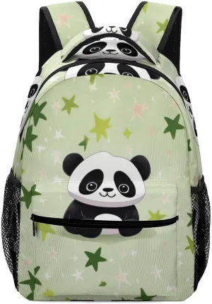 Stylish Backpack, Cute Panda And Star Print Durable Backpack Travel Backpack Hiking Backpack Ergonomic Backpack Comfortable Backpack