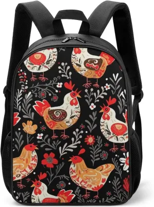 Stylish Backpack, Cute Rooster Chickens Print Durable Backpack Travel Backpack Hiking Backpack Ergonomic Backpack Comfortable Backpack
