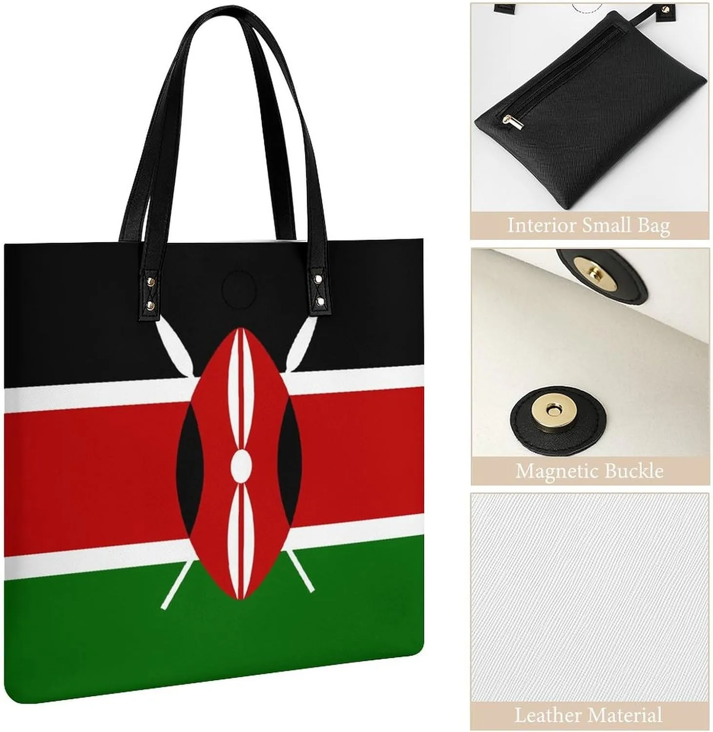 Stylish Jamaican Flag Women's Shoulder Bag Large Capacity Tote Handbag for Everyday Essentials