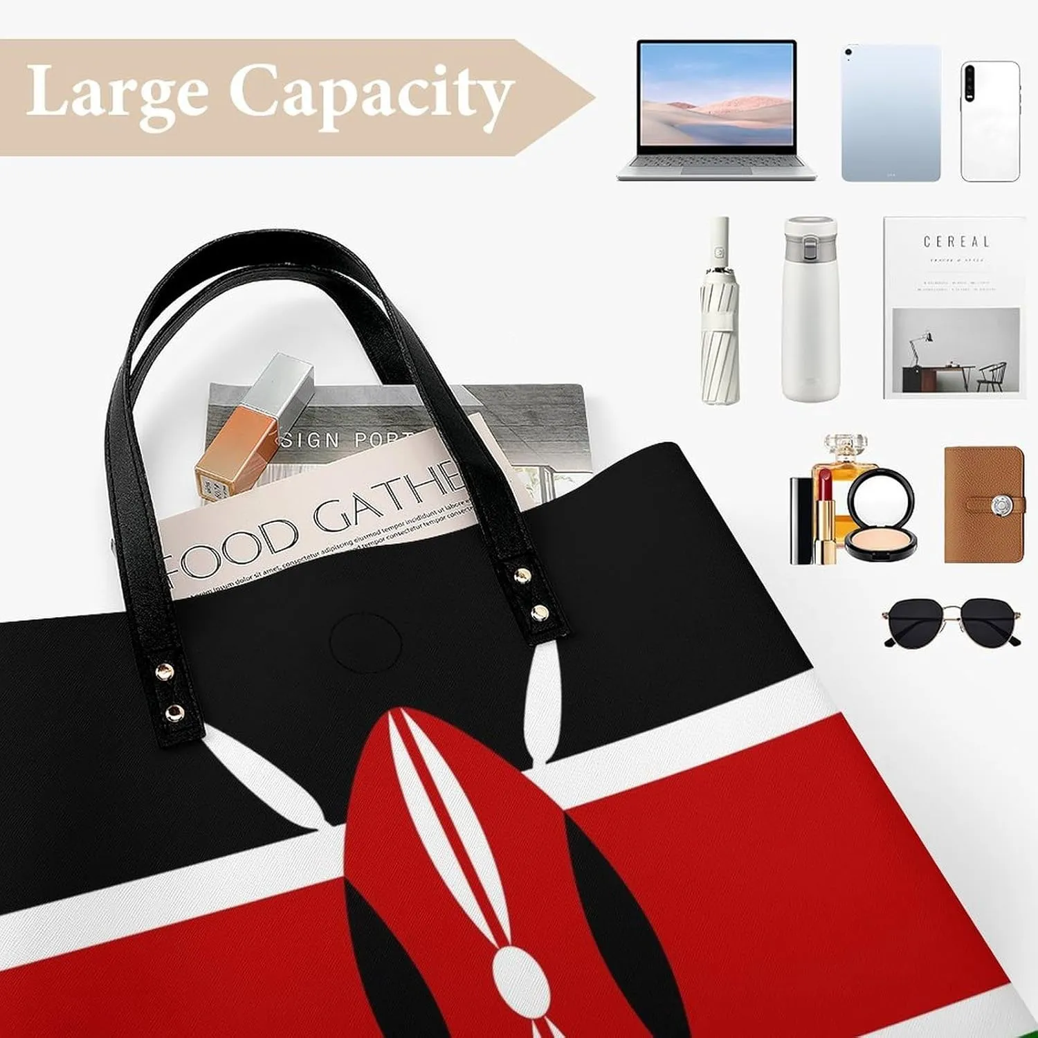 Stylish Jamaican Flag Women's Shoulder Bag Large Capacity Tote Handbag for Everyday Essentials