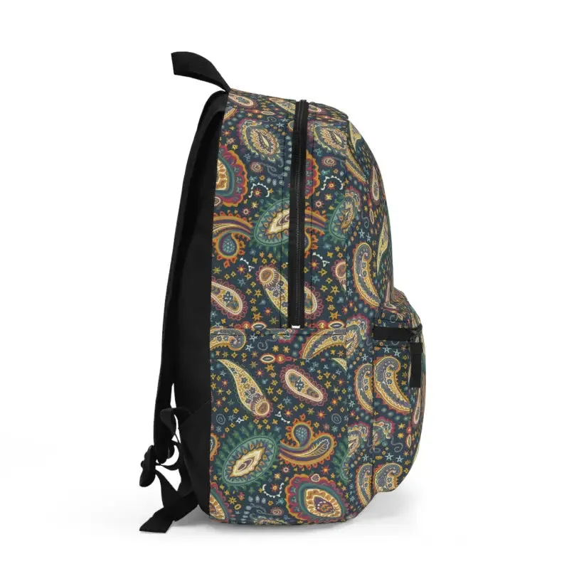 Stylish Paisley Pattern Backpack Adjustable Straps