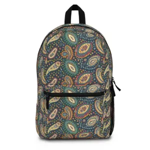 Stylish Paisley Pattern Backpack Adjustable Straps