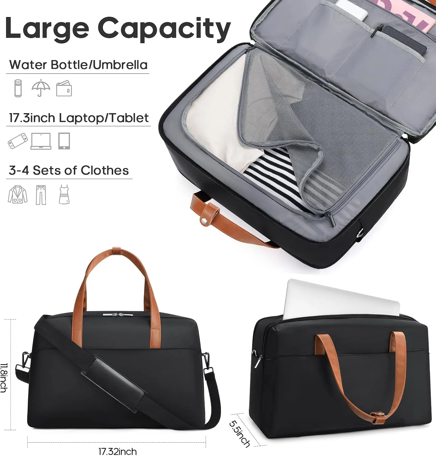 Suitcase Set PC Hard Shell, 20/24/28 IN Expandable Carry On Luggage with TSA Lock Spinner Wheels Extension Handle, Luggage Set 6 Piece