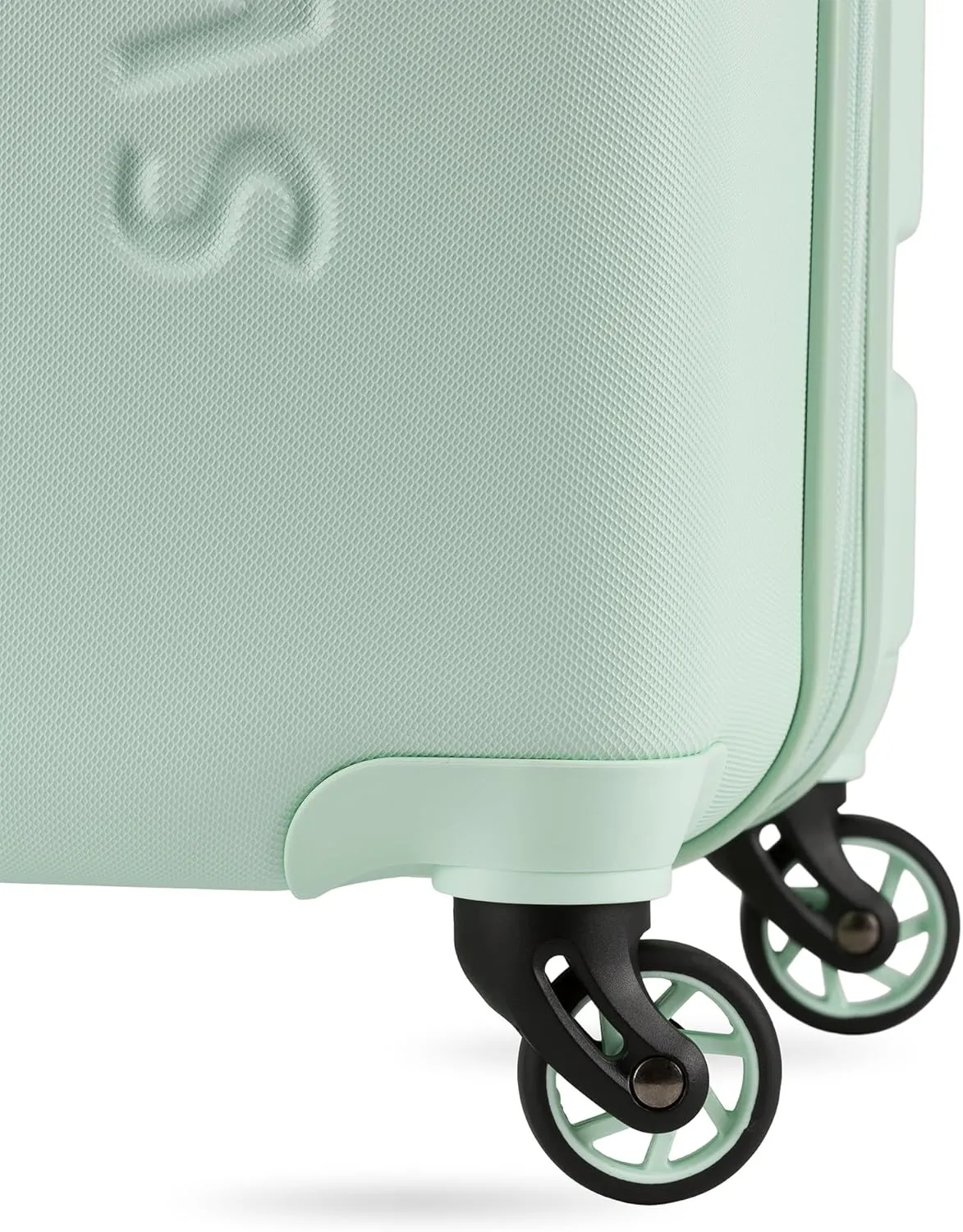 SwissGear 7366 Hardside Expandable Luggage with Spinner Wheels, Clearly Aqua, Checked-Large 27-Inch
