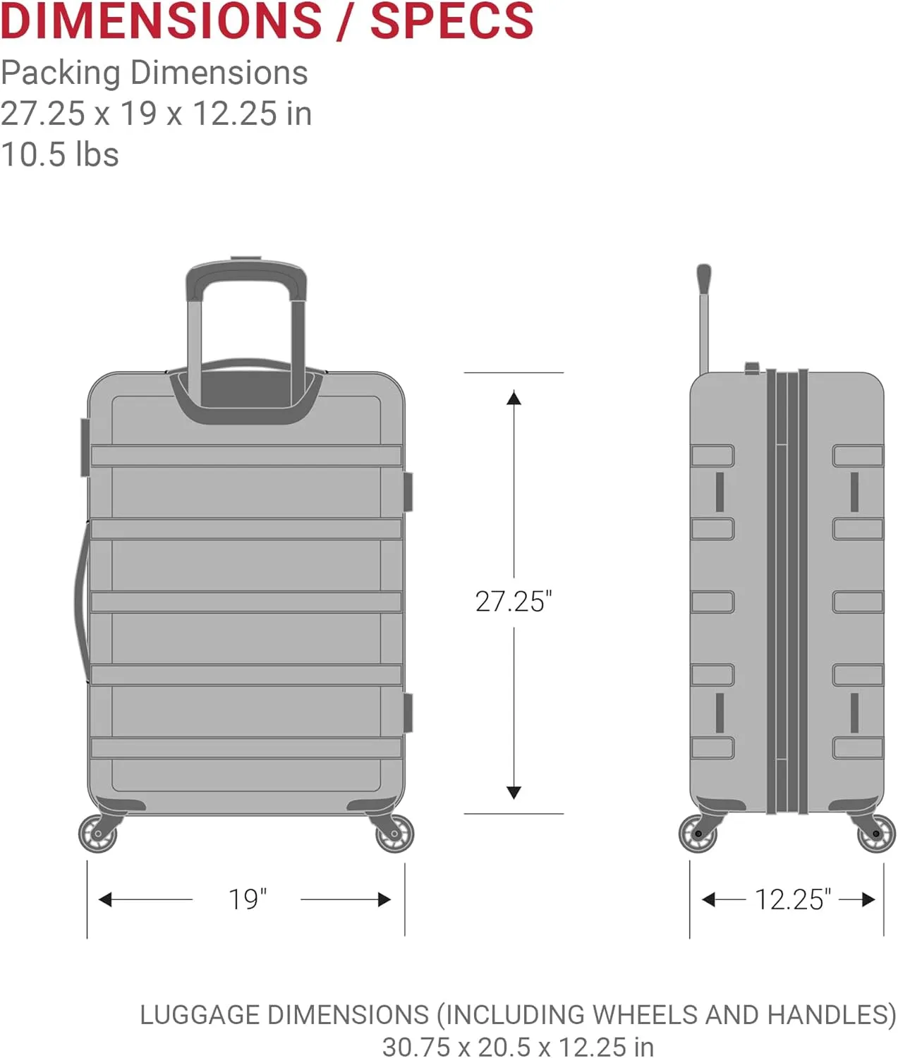 SwissGear 7366 Hardside Expandable Luggage with Spinner Wheels, Clearly Aqua, Checked-Large 27-Inch