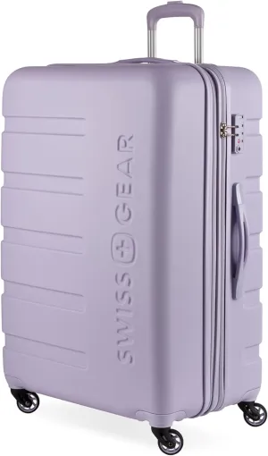 SwissGear 7366 Hardside Expandable Luggage with Spinner Wheels, Evening Haze, Checked-Large 27-Inch