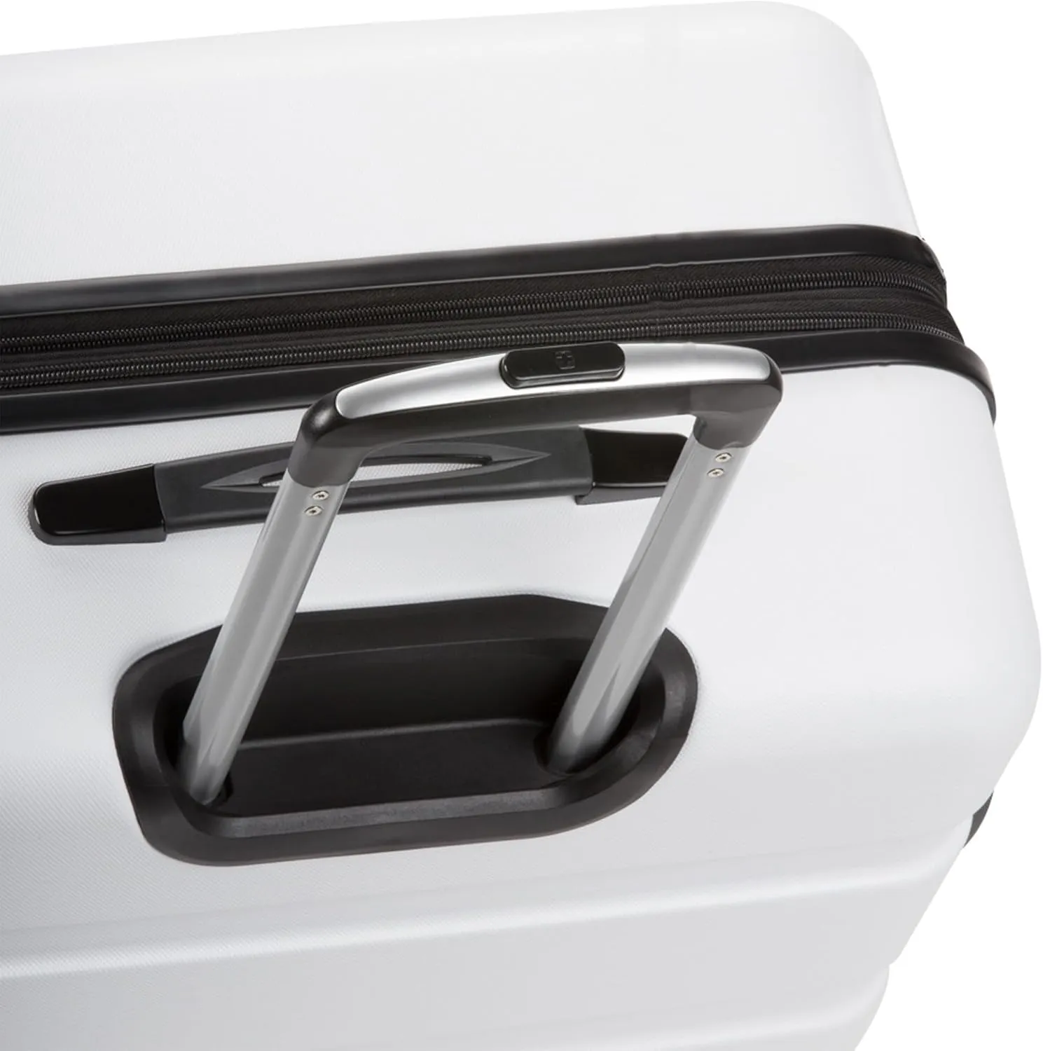 SwissGear 7366 Hardside Expandable Luggage with Spinner Wheels, White, Checked-Medium 23-Inch