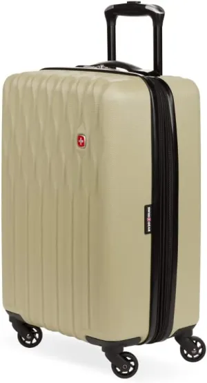 SwissGear 8018 Hardside Expandable Luggage with Spinner Wheels, Sand, Carry-On 20-Inch