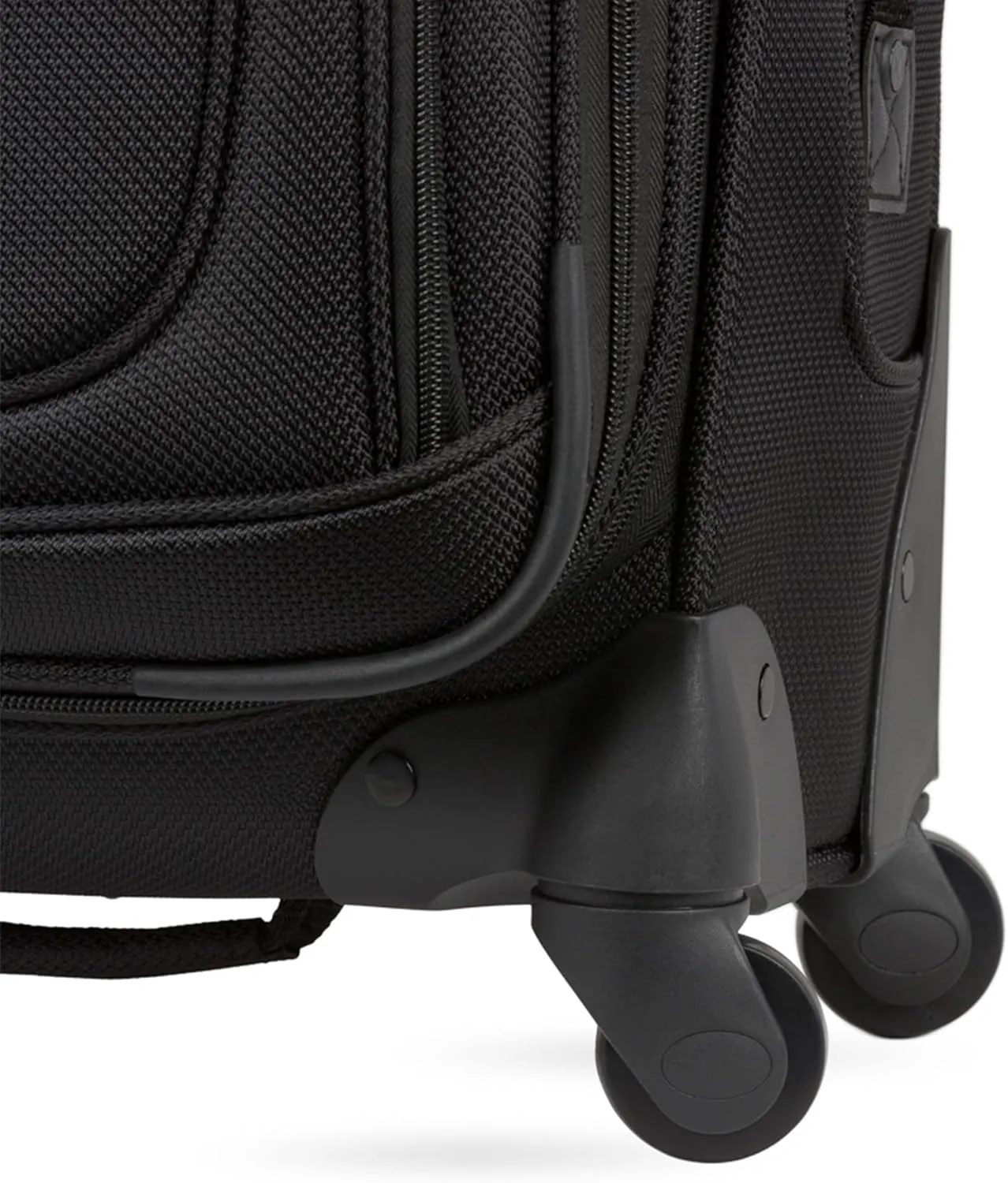 SwissGear Sion Softside Expandable Luggage, Black, Checked-Medium 25-Inch