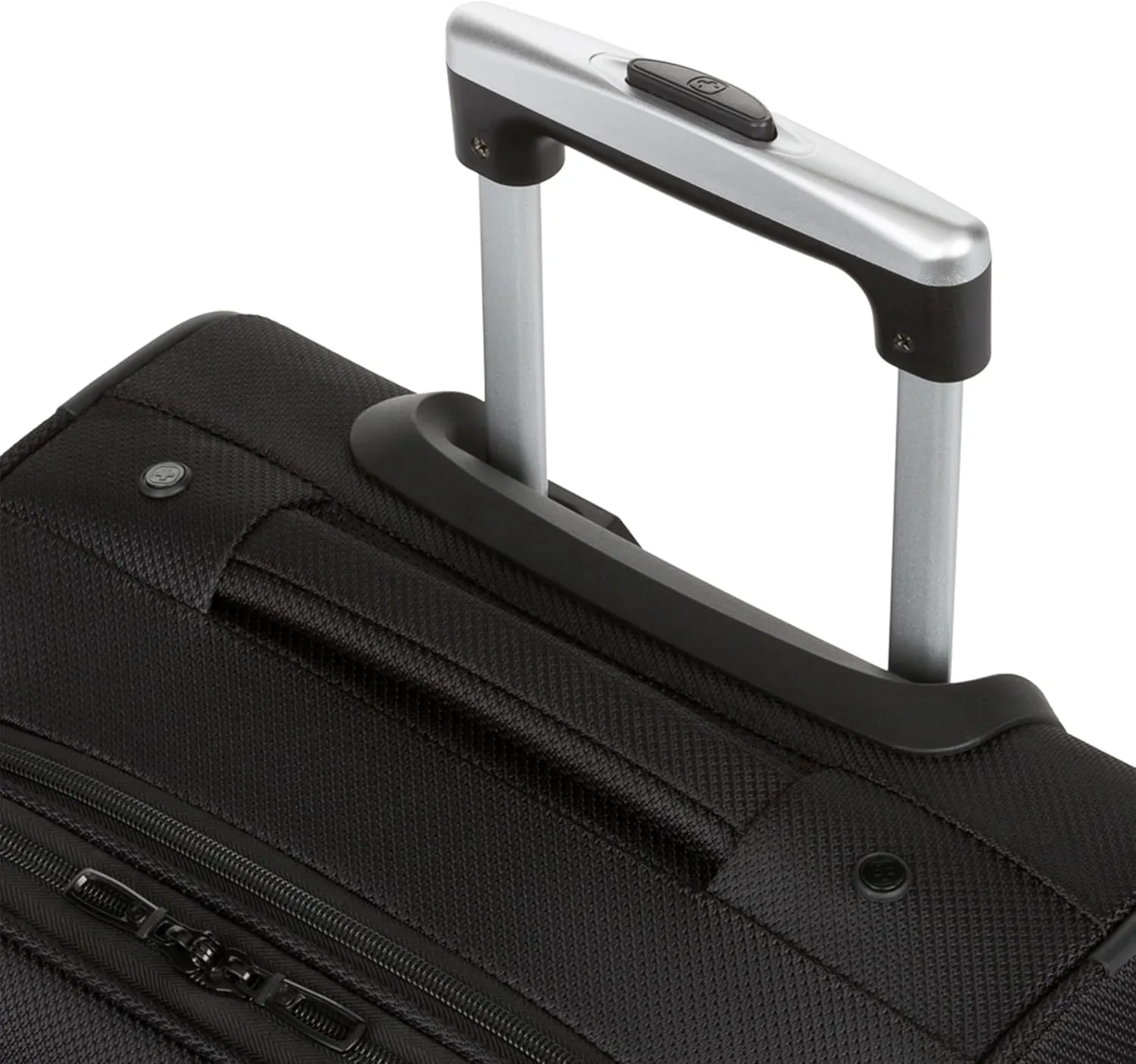 SwissGear Sion Softside Expandable Luggage, Black, Checked-Medium 25-Inch