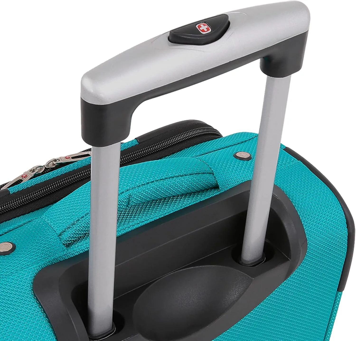 SwissGear Sion Softside Expandable Luggage, Teal, Checked-Medium 25-Inch