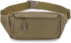 Tactical Waist Bag Multifunctional Shoulder Crossbody Large Fanny Pack Men Women Wallets for Work Travel Fishing (Yellow)