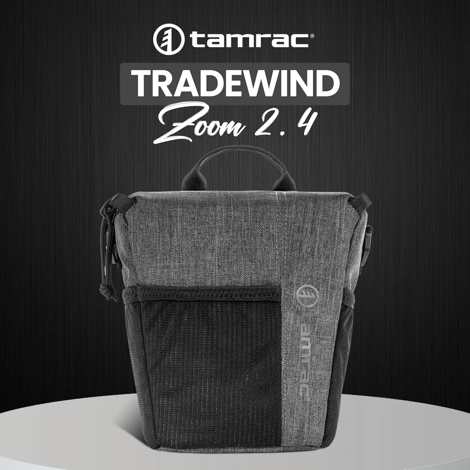 Tamrac Tradewind Zoom 2.4 Camera Bag for Photographers, Camera Case for Photography Accessories, Compact Camera Shoulder Bag for DSLR and Mirrorless Cameras, Crossbody Camera Bag – Dark Grey