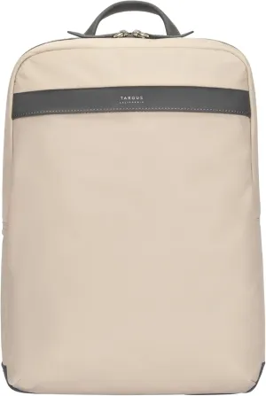 Targus 15" Newport Laptop Backpack, Tan - Men’s and Women’s Fashion Forward Backpack for Business and Travel, Fits Laptops Up To 15" (TBB59906GL)