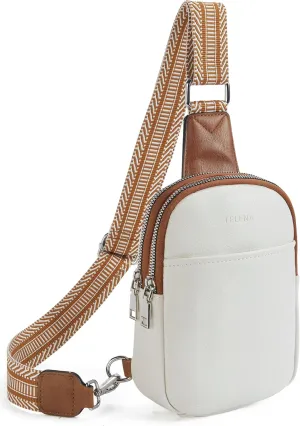 Telena Small Sling Bag for Women Vegan Leather Fashionable Fanny Pack Crossbody Bags for Women for Travel