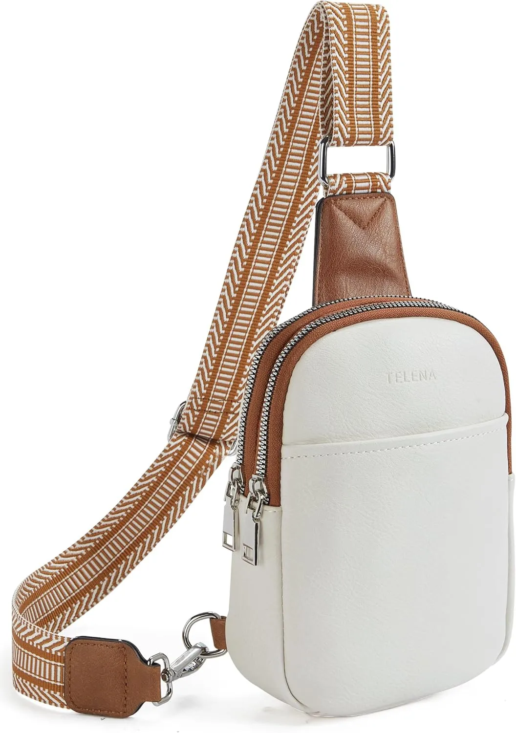 Telena Small Sling Bag for Women Vegan Leather Fashionable Fanny Pack Crossbody Bags for Women for Travel