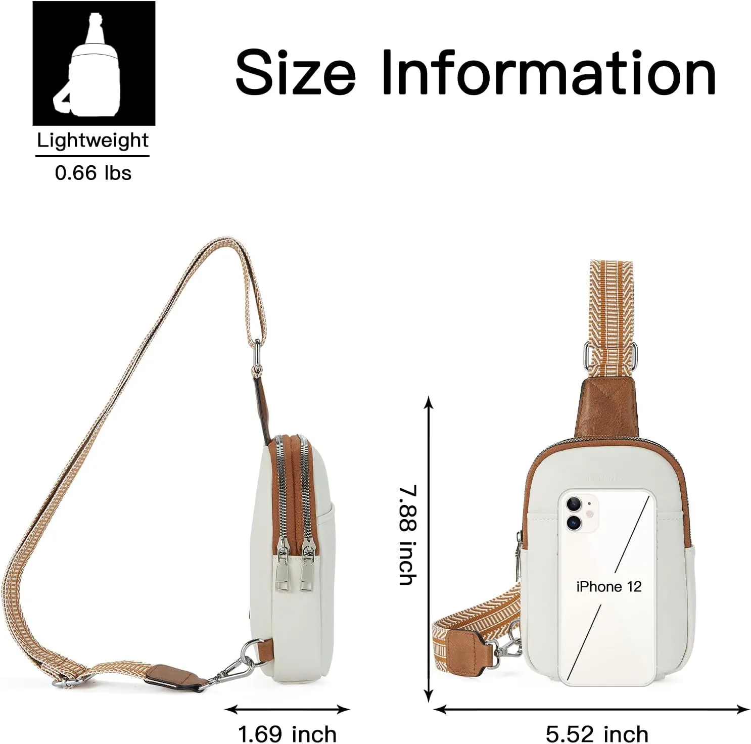 Telena Small Sling Bag for Women Vegan Leather Fashionable Fanny Pack Crossbody Bags for Women for Travel