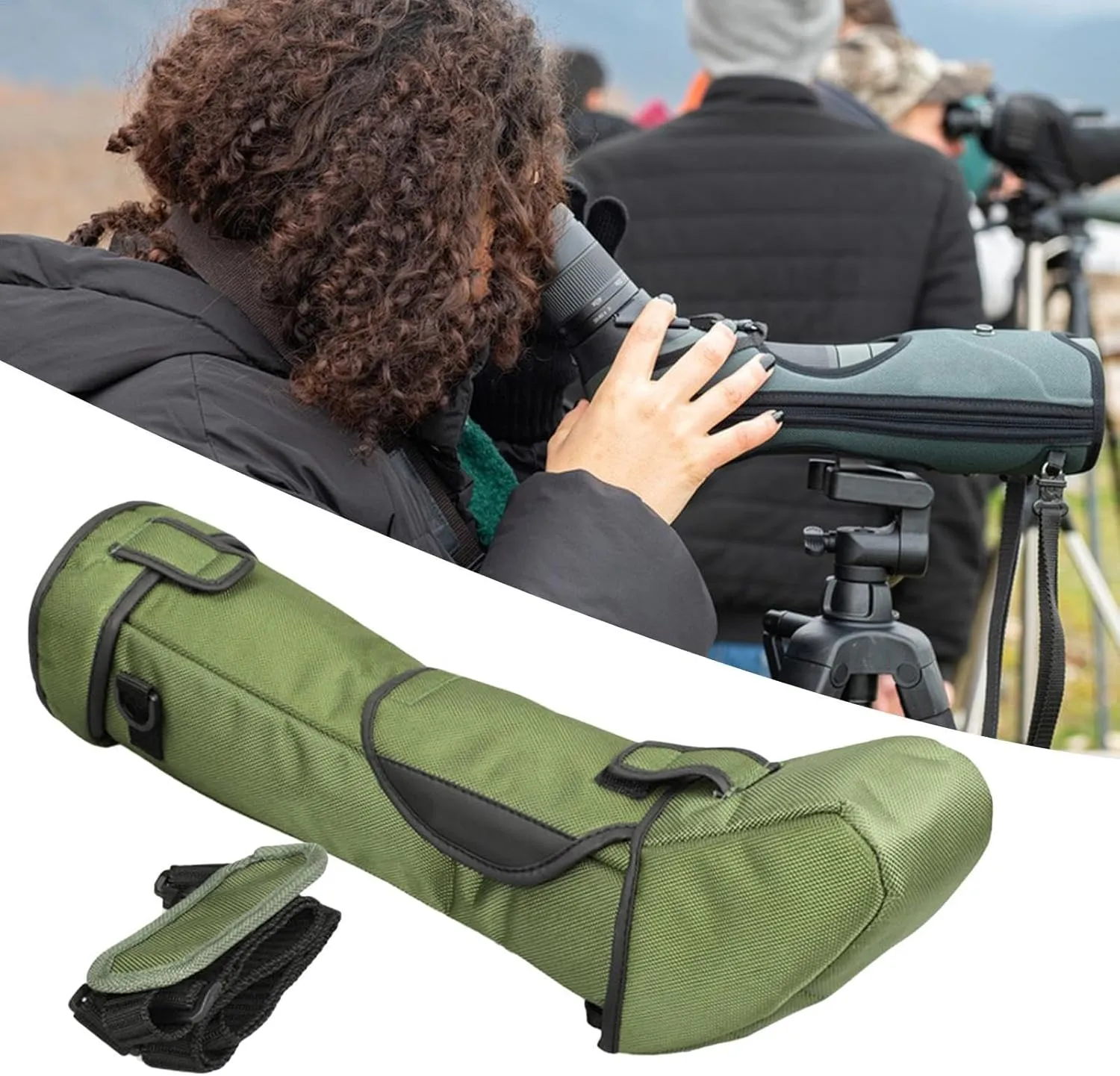 Telescope Bag - Telescope Storage Cover, Protective Telescope Travel Bag | Spotting Scope Storage Case, Multipurpose Nylon Telescope Carrying Case with Adjustable Shoulder Strap Suitable for Carrying(