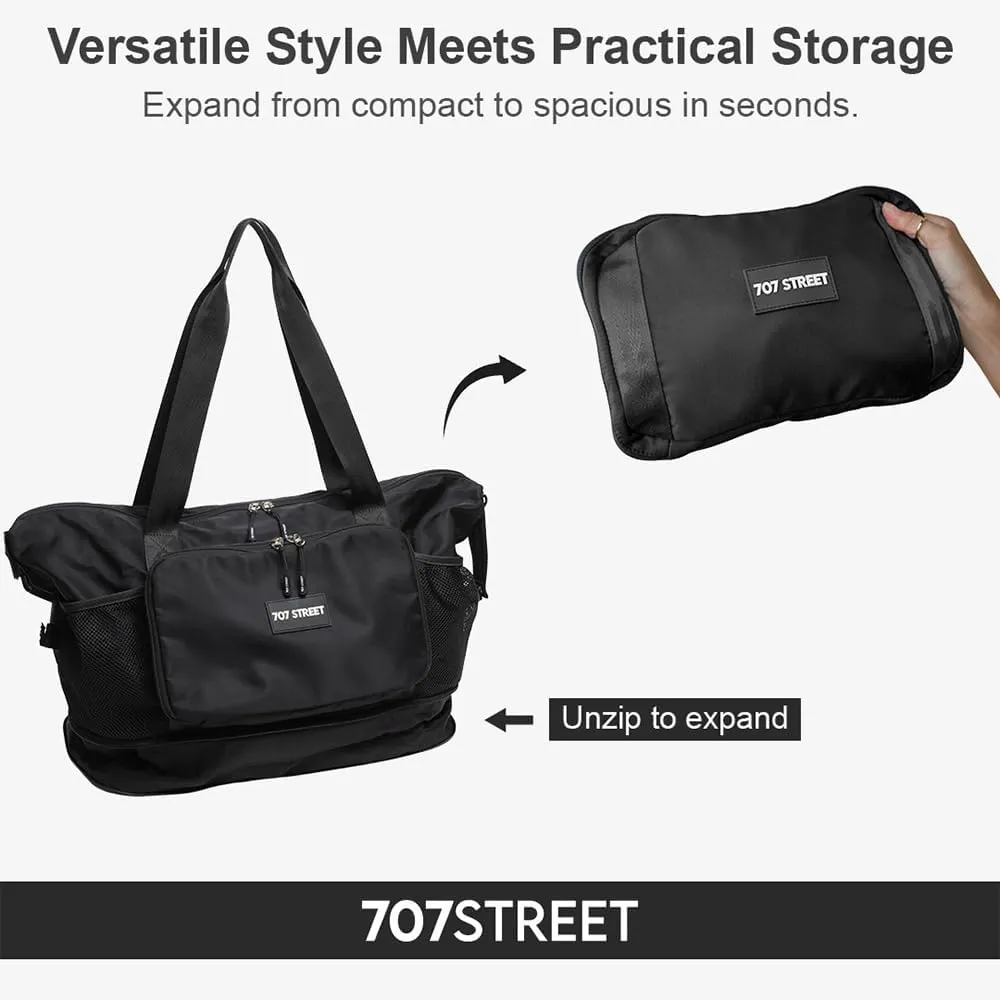 The Weekender Foldable Travel Bag for Women – Expandable Tote Bag for Trips and Daily Use