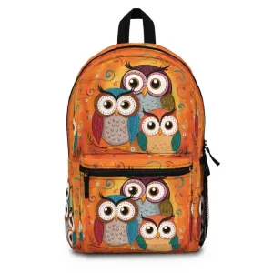 Three Cute Owls Backpack with Adjustable Straps