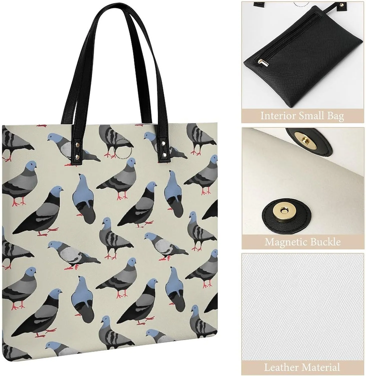 TigerPrint Fashionable All Printed Leather Handbag Unisex