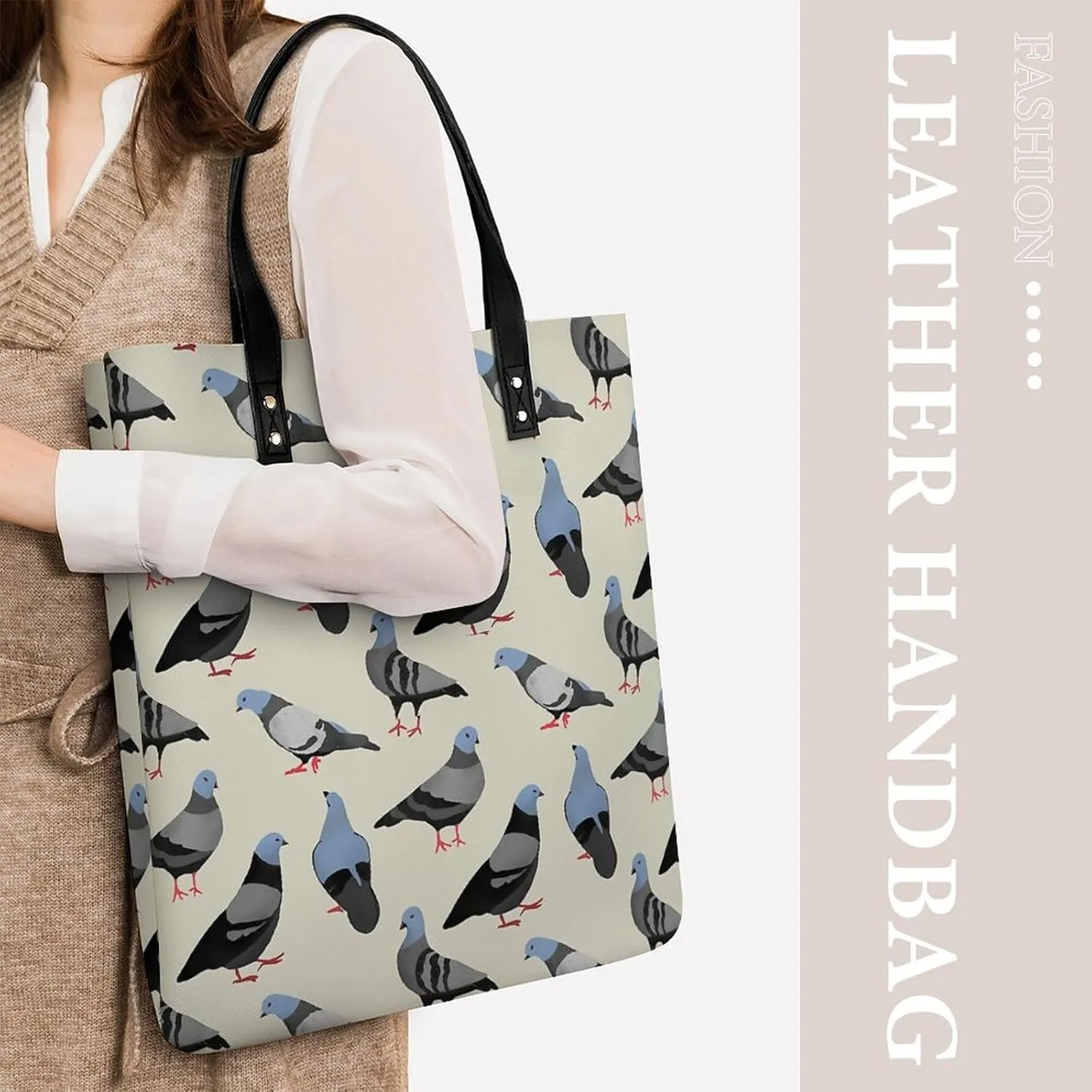TigerPrint Fashionable All Printed Leather Handbag Unisex
