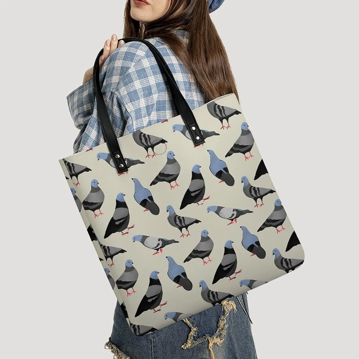 TigerPrint Fashionable All Printed Leather Handbag Unisex